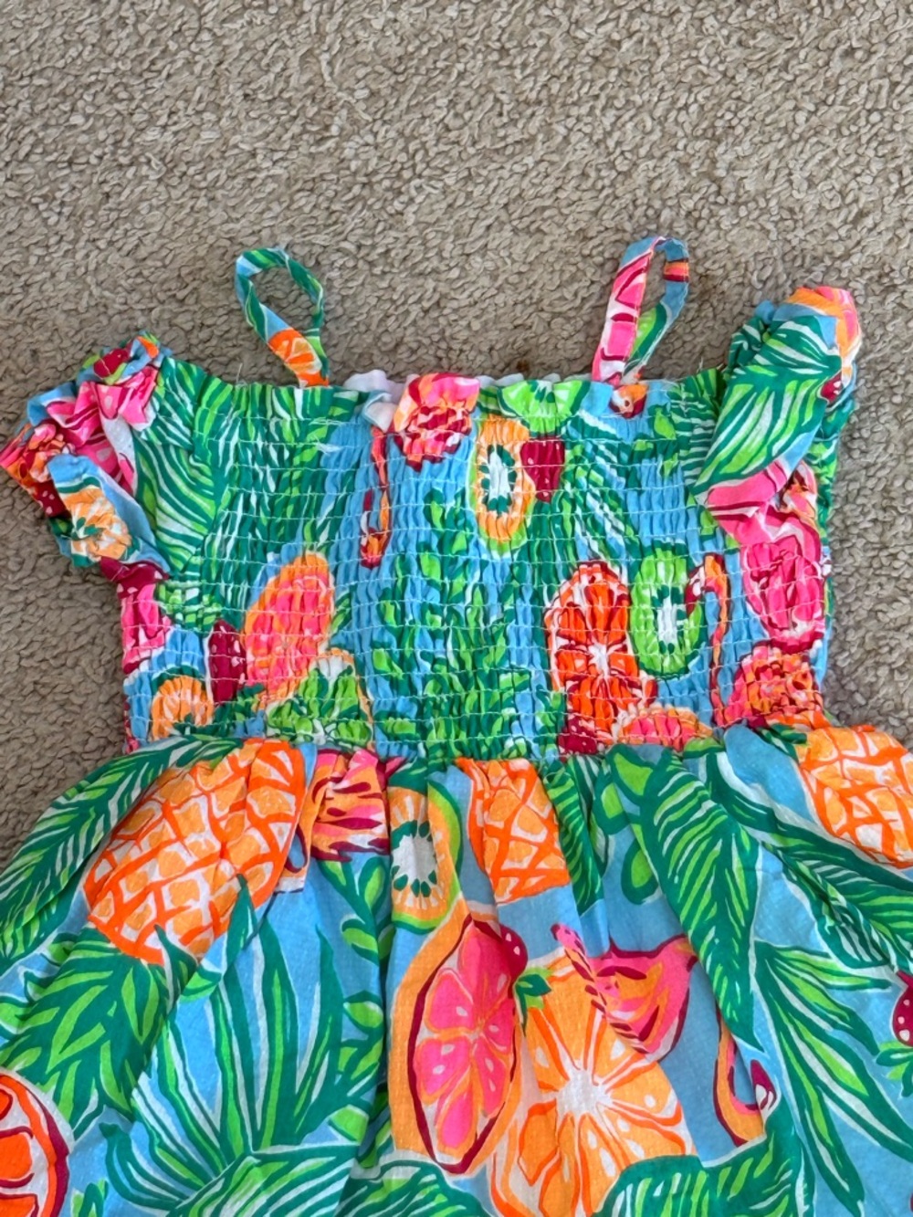 C&C California Girls Tropical Fruit Print Dress 3T Cotton Sundress NWOT - Picture 10 of 12